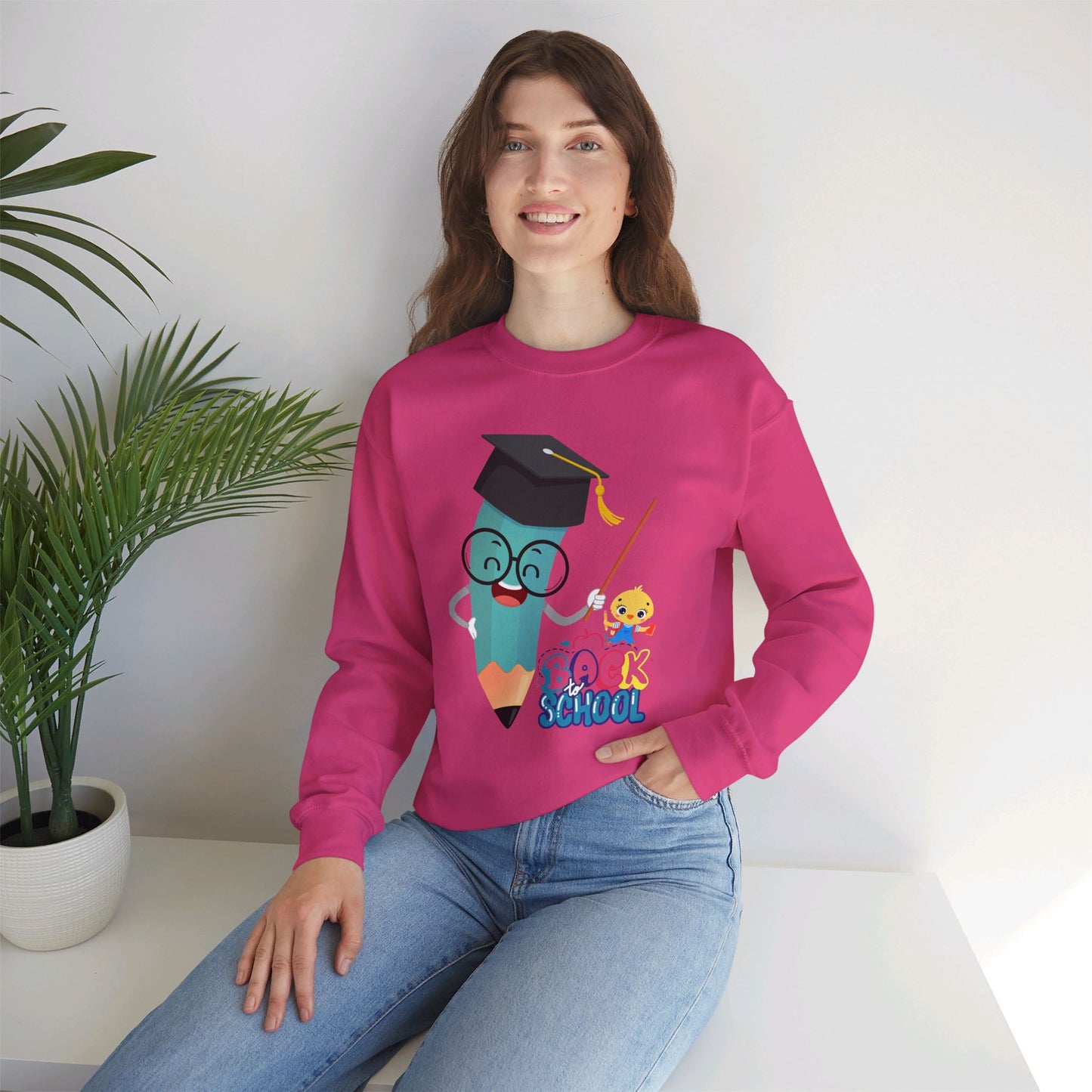 Back To school unisex heavy blend crewneck sweatshirt, We Love Teachers Sweatshirt,Teacher Back To school  Sweatshirt. First Day Vibes Sweatshirt.