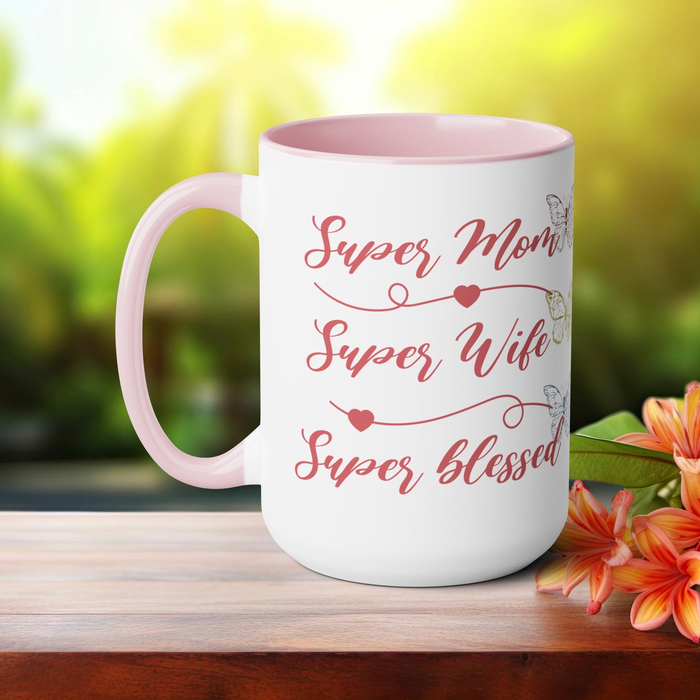 Happy Mother's dayTow-Tone Coffee Mug.15oz, Gift for mom, Mama's Coffee Mug