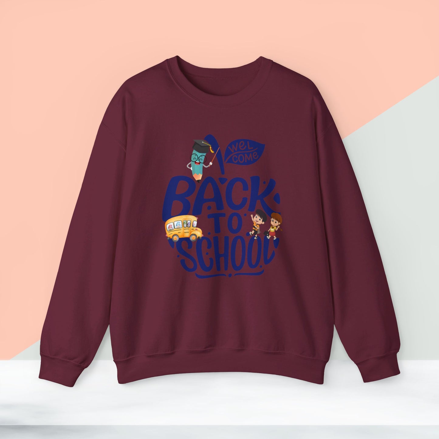 Back To school unisex heavy blend crewneck sweatshirt, We Love Teachers Sweatshirt,Teacher Back To school  Sweatshirt. First Day Vibes Sweatshirt.