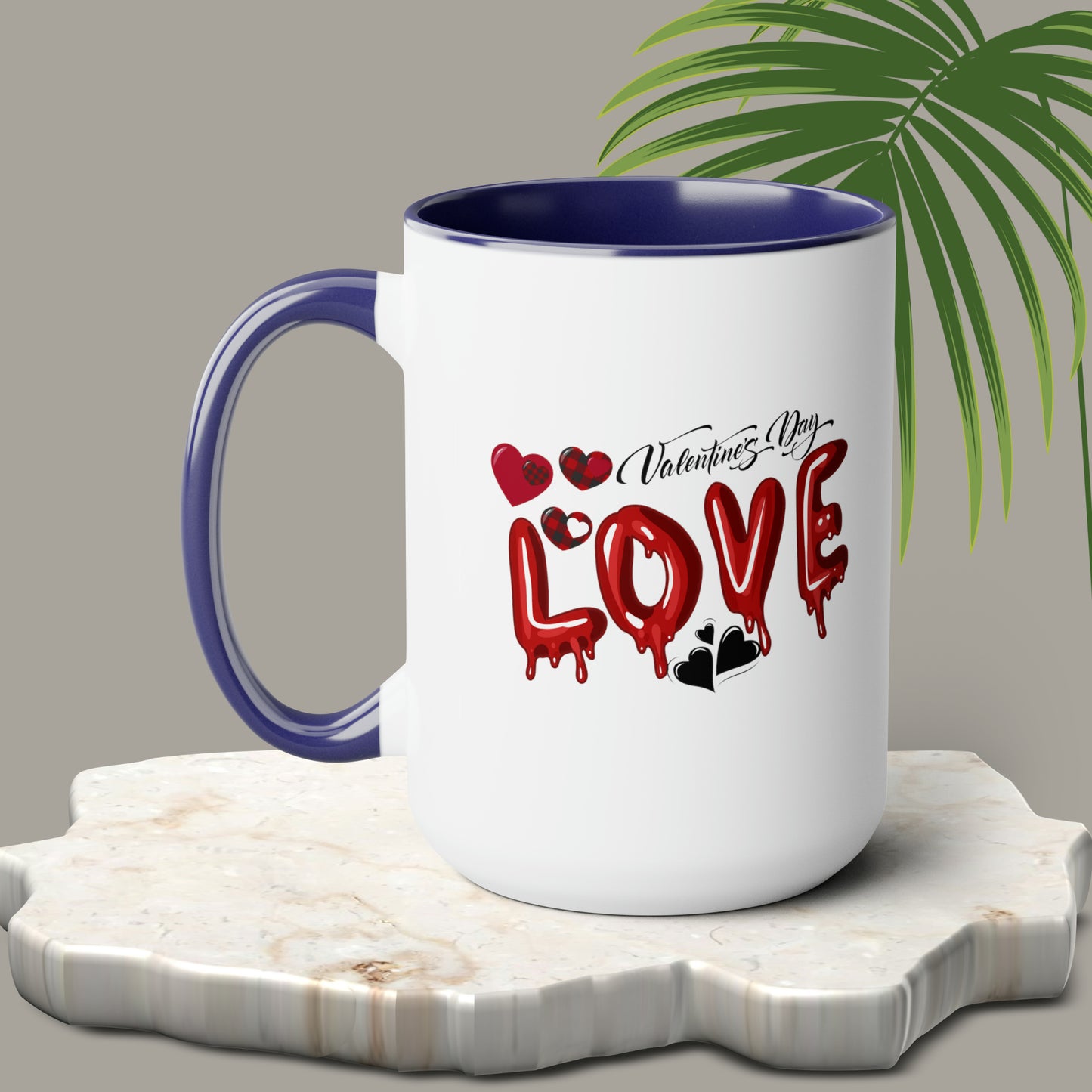 Happy valentines day Two-Tone Coffee Mugs, 15oz