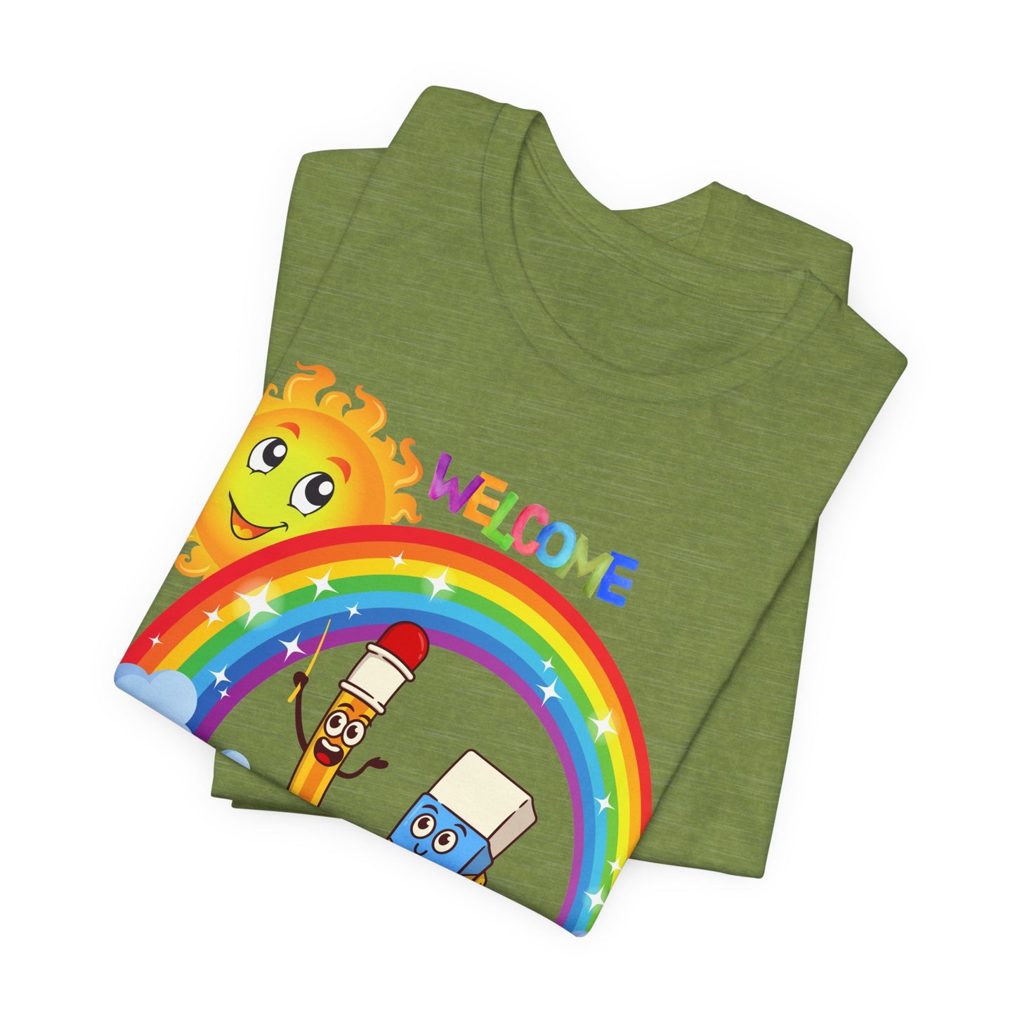 Welcome Back To School T-Shirt, Hello Teacher T-Shirt, Back To School T-Shirt, Teach Love Inspire Teacher Shirt, Teacher Back To school unisex jersey short sleeve.First Day Vibes T-Shirt.