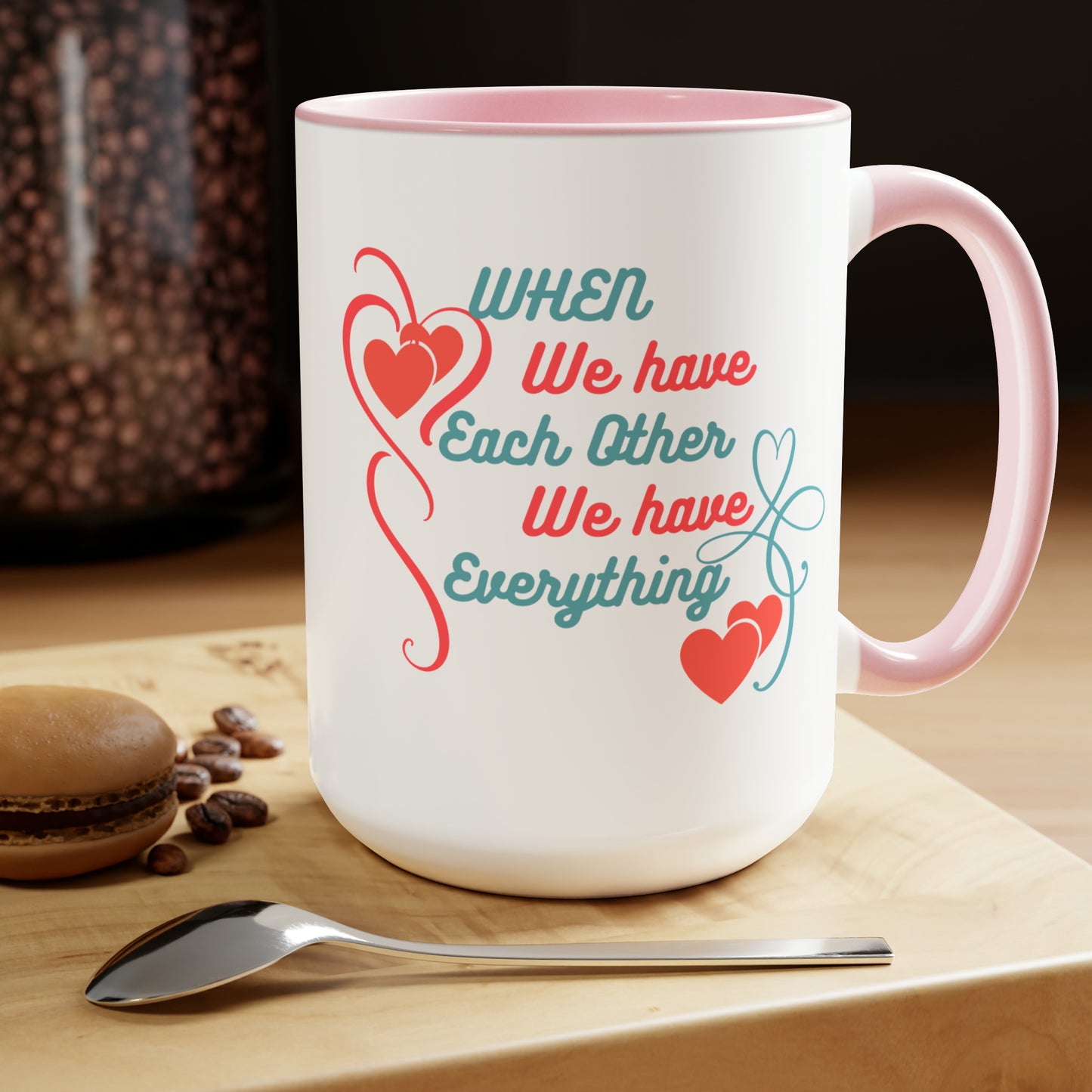 Happy valentines day Two-Tone Coffee Mugs, 15oz