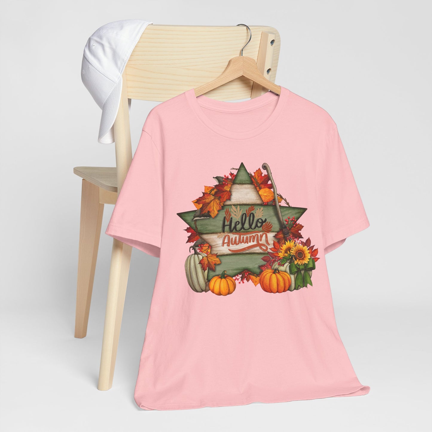 Hello Autumn Thanksgiving T-shirt, Happy thanksgiving 2024 T-shirt, Thanksgiving Gift,Turkey Shirt, Family Thanksgiving, Holiday Outfit.