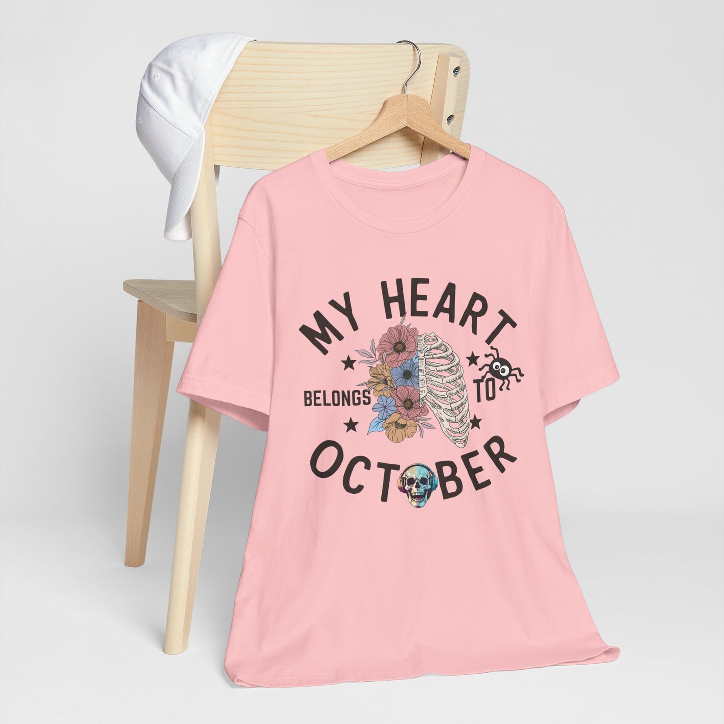 My Heart Belongs To October Halloween T-shirt, Happy Halloween T-shirt, Trick Or Treat T-shirt, Halloween T-shirt, Cool Halloween T-shirt, Spooky T-shirt,