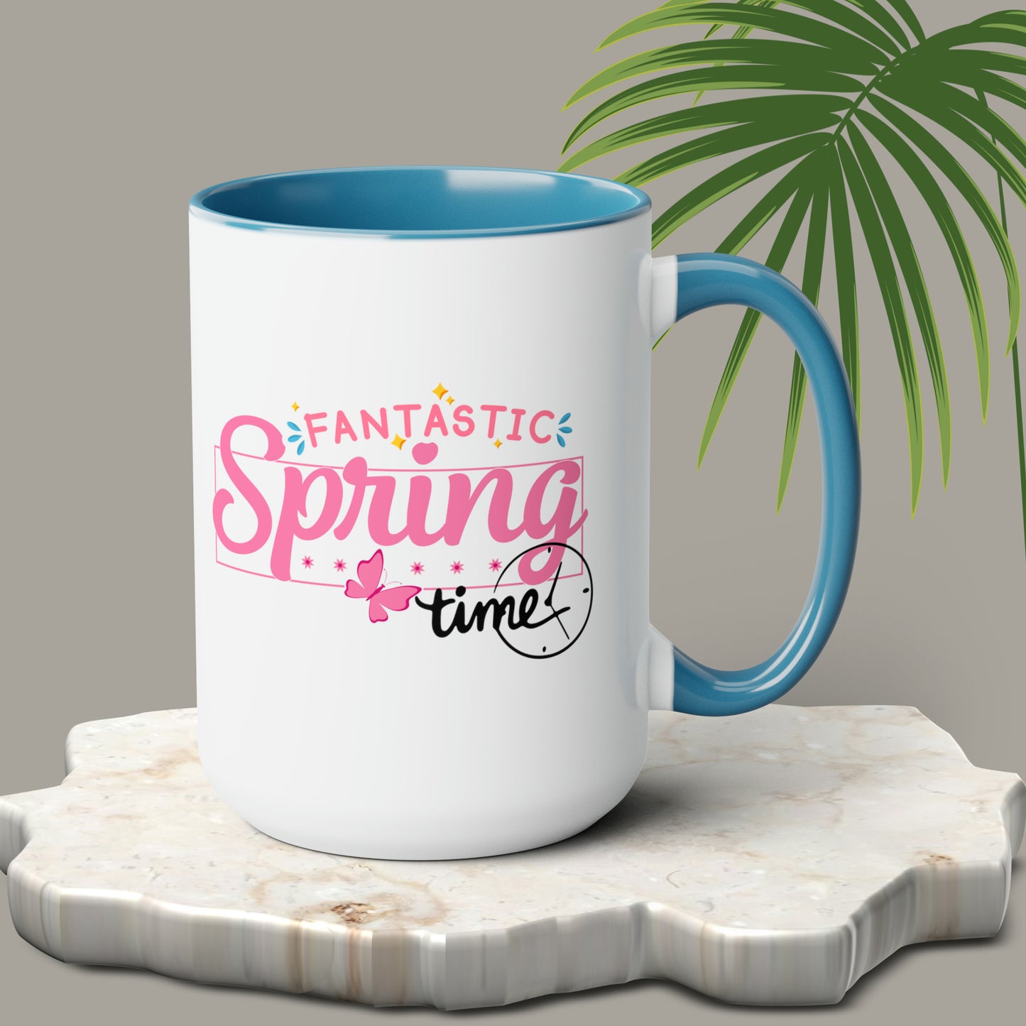 Spring Time two-Tone Coffee Mugs, 15oz