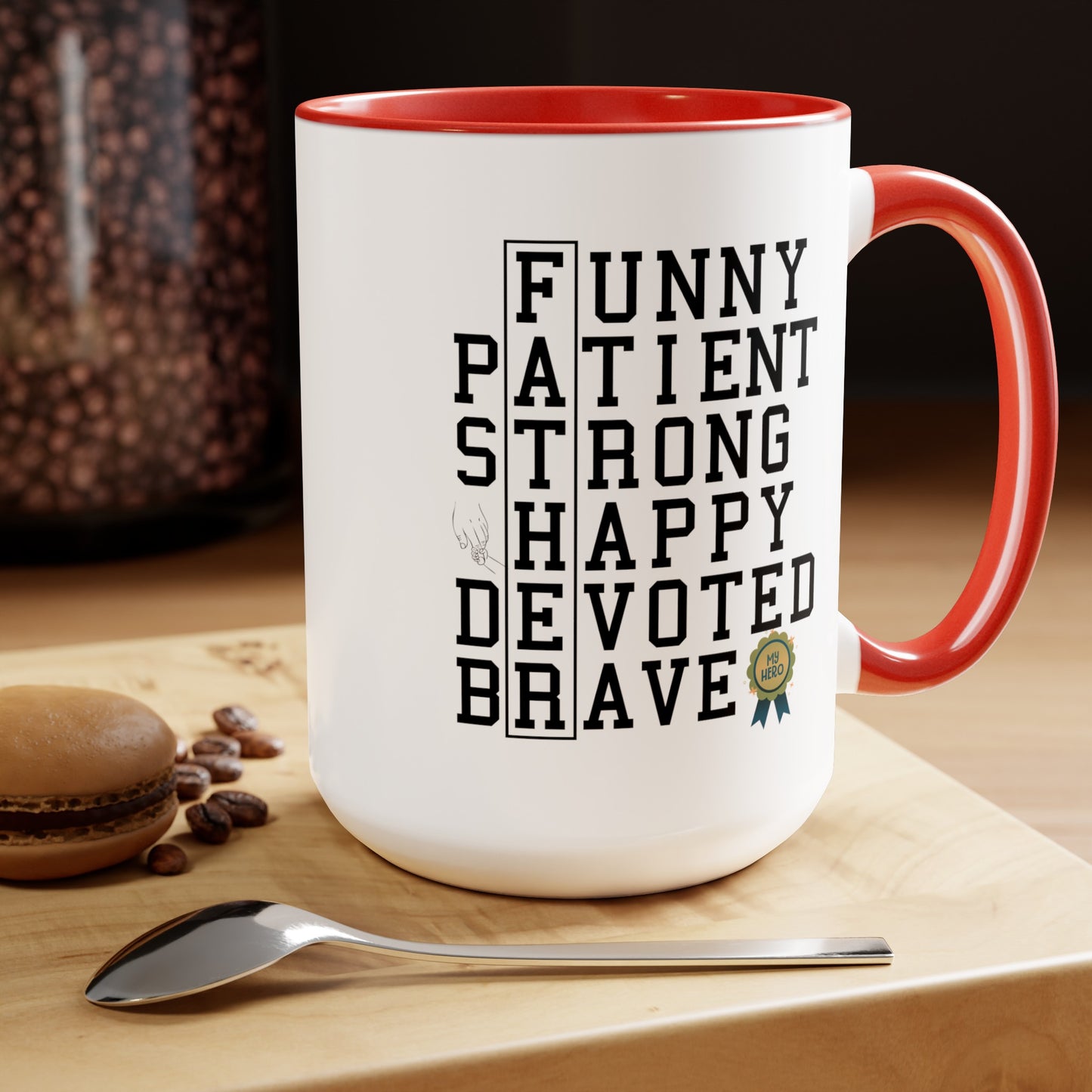 Happy father's dayTow-Tone Coffee Mug.15oz, Gift for Dad, Daddy's Coffee Mug