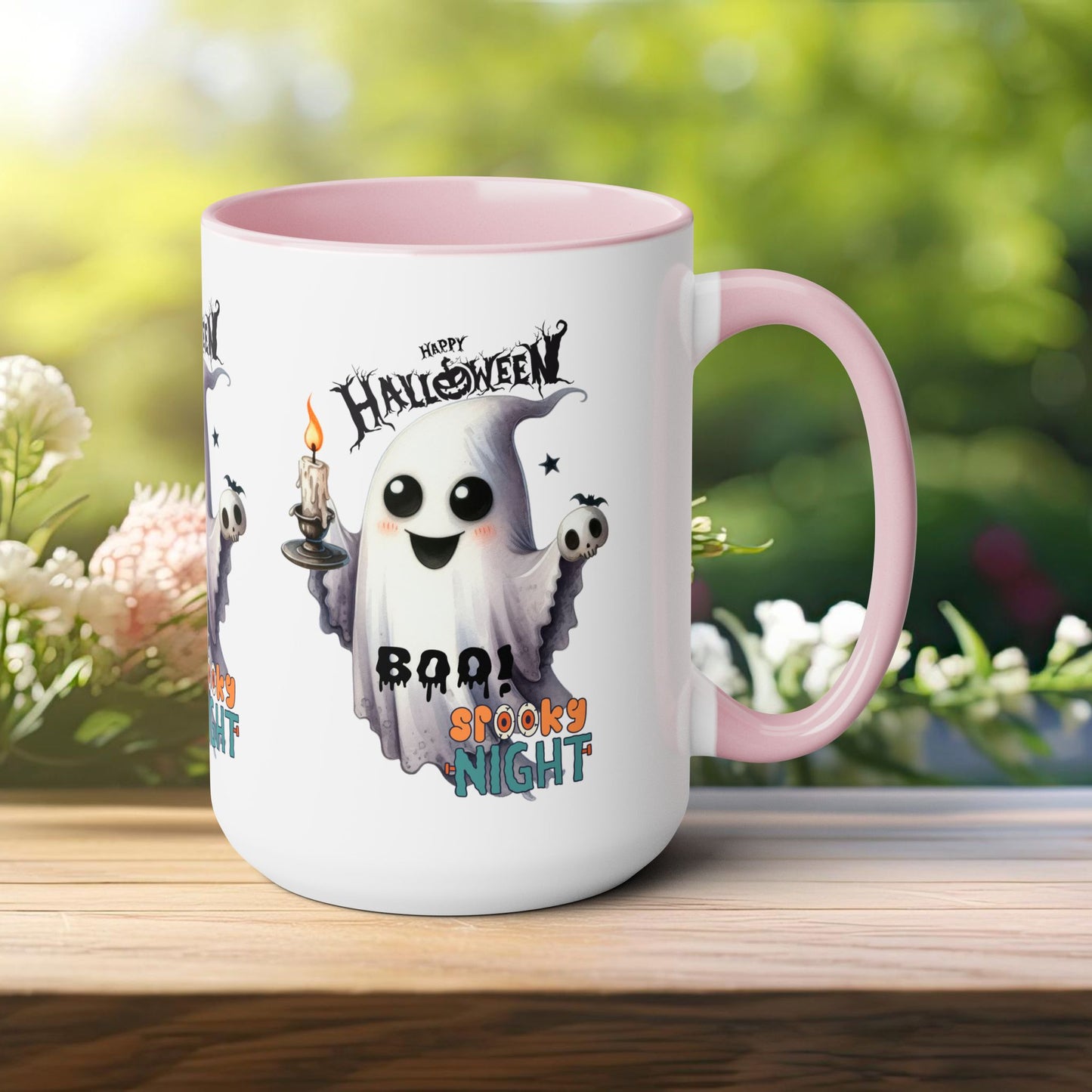 Spooky Night Halloween Coffee Mug,  Let's Go Halloween Coffee Mug, Trick or Treat Halloween Coffee Mug, Cute Skeleton Coffee Mug, Spooky Season Halloween Coffee Mug.