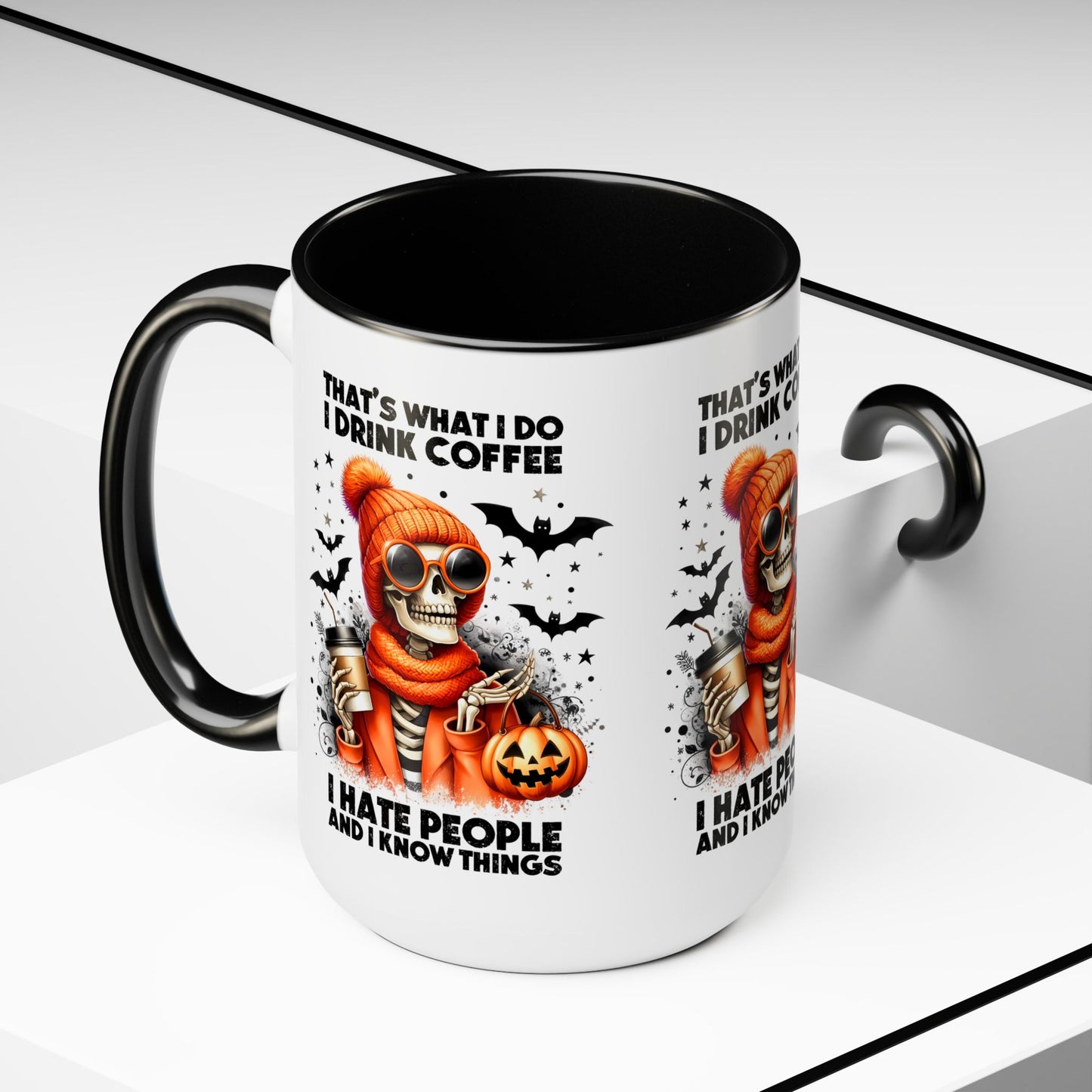 Happy Halloween Coffee Mug,  Let's Go Halloween Coffee Mug, Trick or Treat Halloween Coffee Mug, Cute Skeleton Coffee Mug, Spooky Season Halloween Coffee Mug.