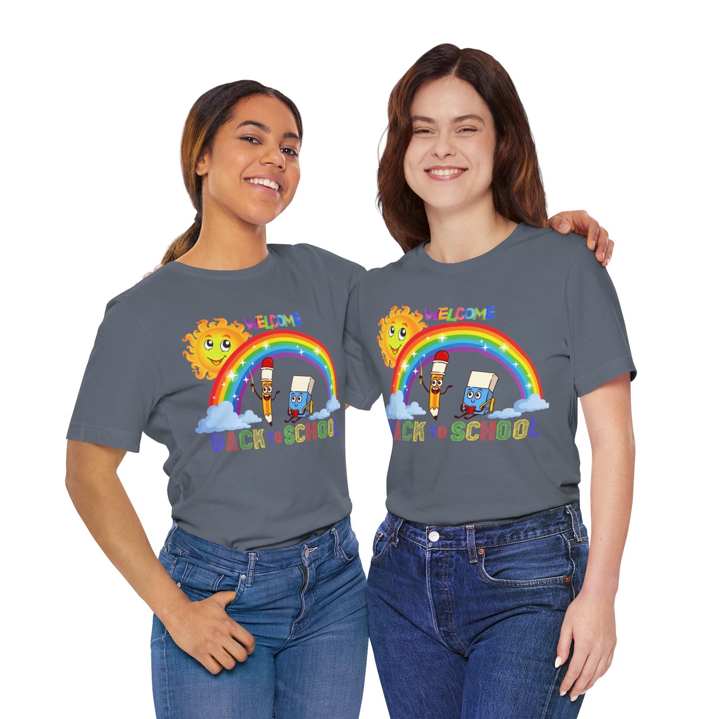Welcome Back To School T-Shirt, Hello Teacher T-Shirt, Back To School T-Shirt, Teach Love Inspire Teacher Shirt, Teacher Back To school unisex jersey short sleeve.First Day Vibes T-Shirt.