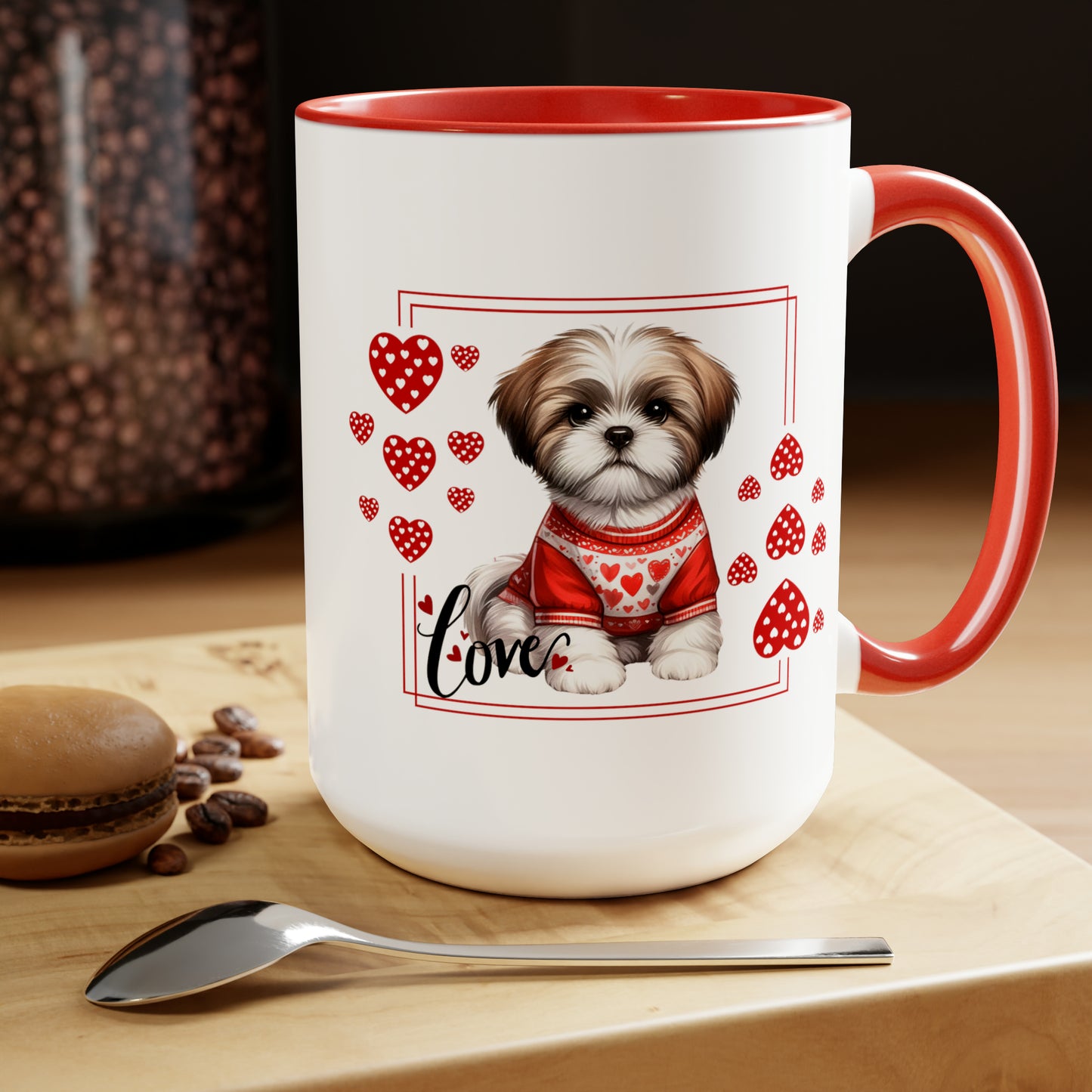 Happy valentines day Two-Tone Coffee Mugs, 15oz