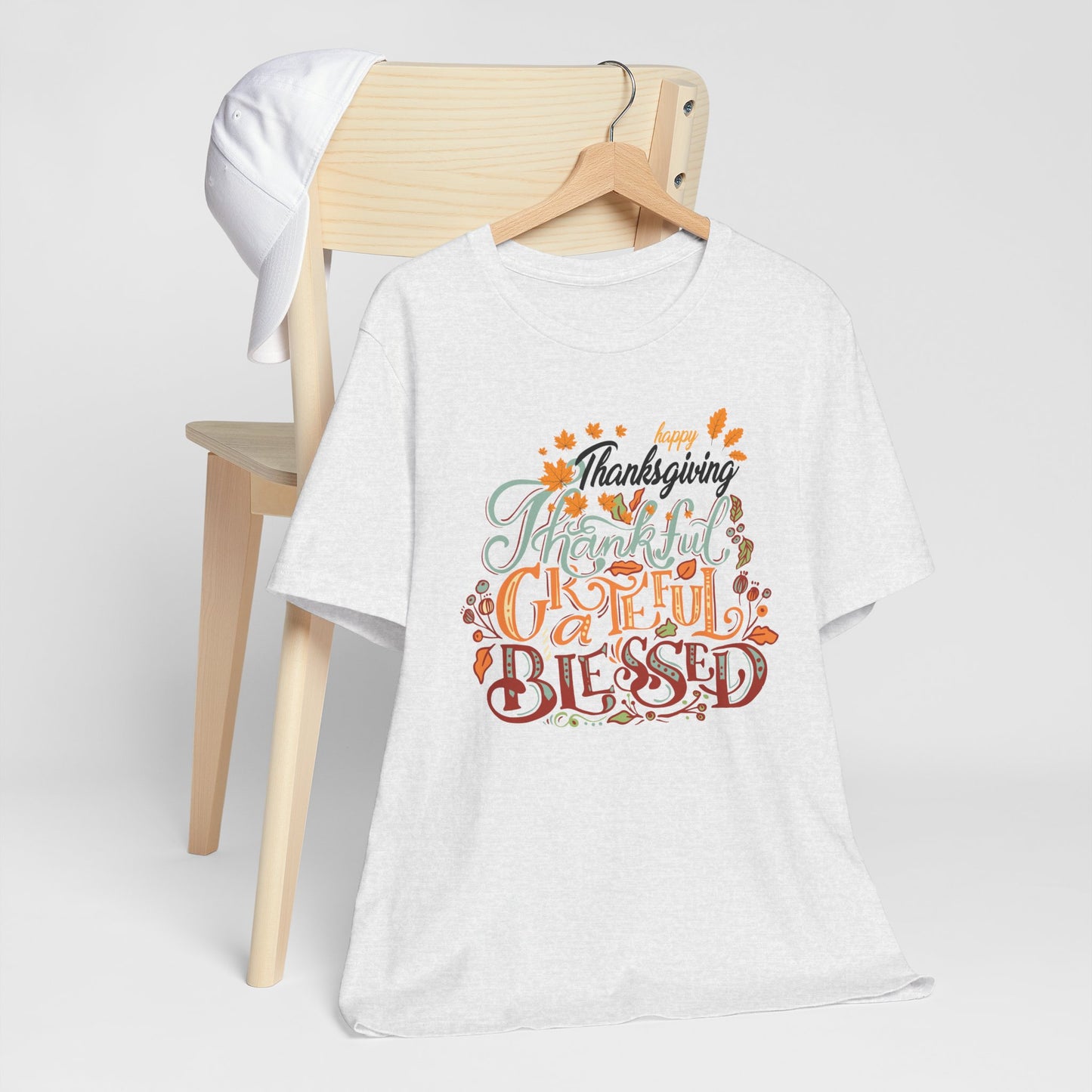 Thankful Grateful Blessed T-shirt, Happy Thanksgiving T-shirt, Happy thanksgiving 2024 T-shirt, Thanksgiving Gift,Turkey Shirt, Family Thanksgiving, Holiday Outfit.