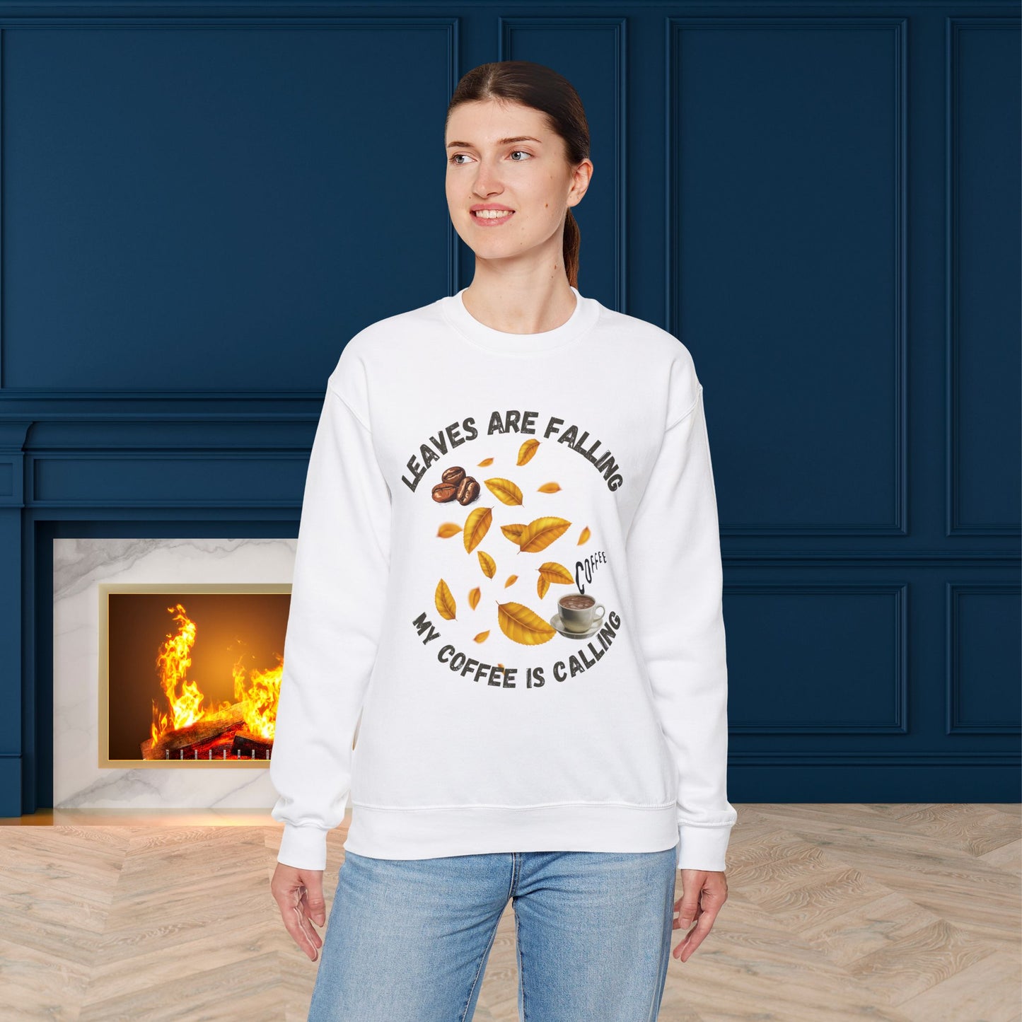 Leaves Are Falling Sweatshirt, HappyThanksgiving Sweatshirt - Unisex Heavy Blend, Happy Thanksgiving2024 Sweatshirt, Thanksgiving Gift, Festive Sweatshirt.