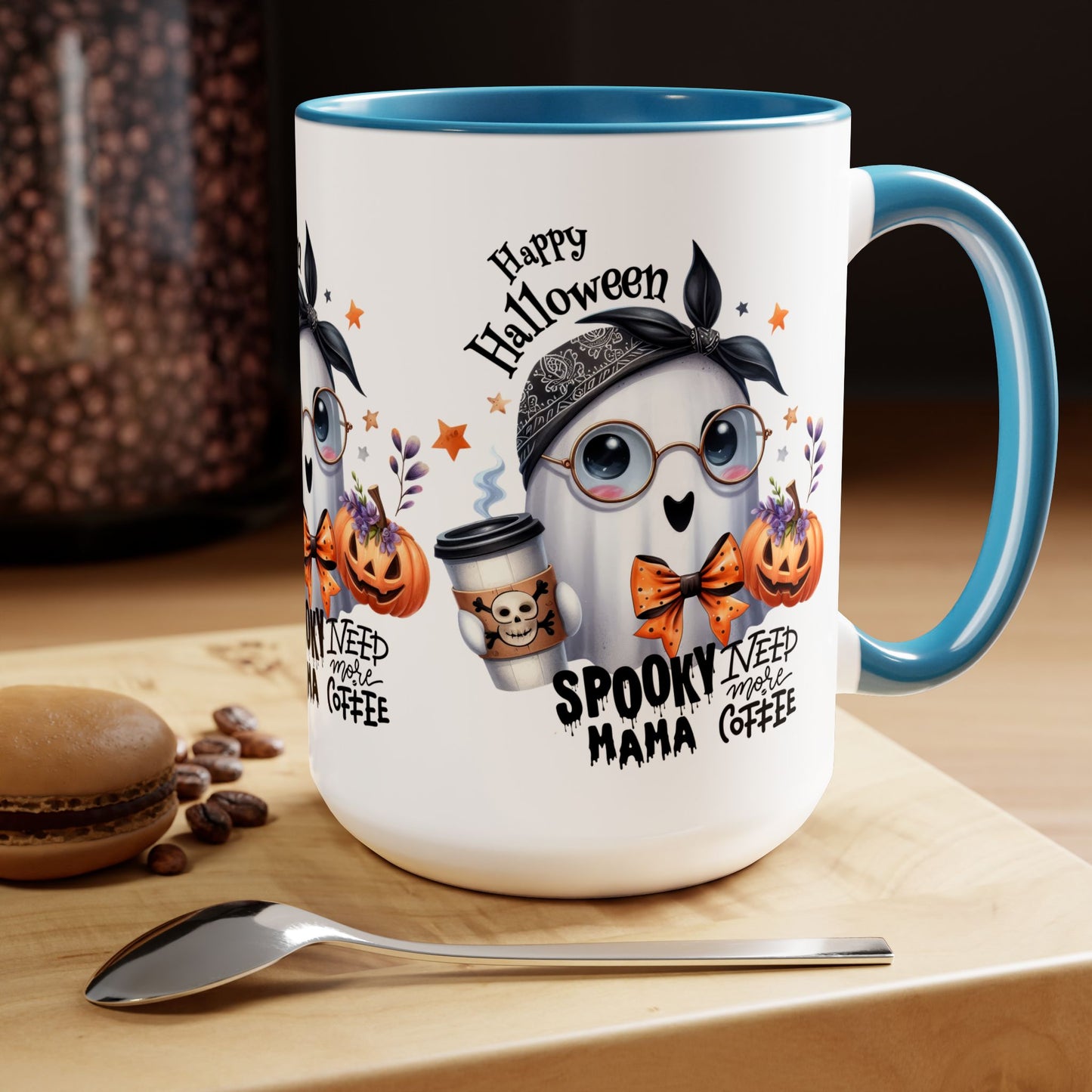 Spooky Mama Halloween Coffee Mug,  Let's Go Halloween Coffee Mug, Trick or Treat Halloween Coffee Mug, Cute Ghost Coffee Mug, Spooky Season Halloween Coffee Mug.