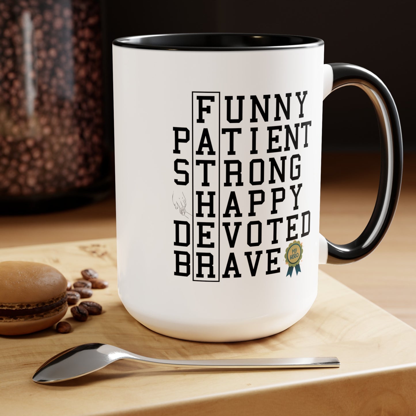 Happy father's dayTow-Tone Coffee Mug.15oz, Gift for Dad, Daddy's Coffee Mug