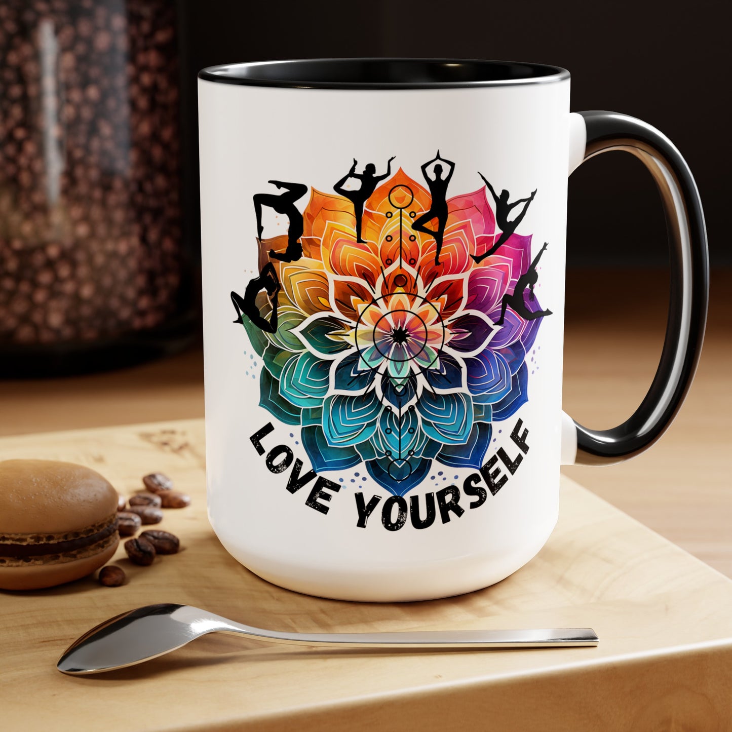 Love yourself Yoga Coffee Mug, Cute Yoga Coffee Mug, Yoga lovers Coffee Mug, Yoga Instructor Gift, Gift For Yoga lover, Gift For Yogi.