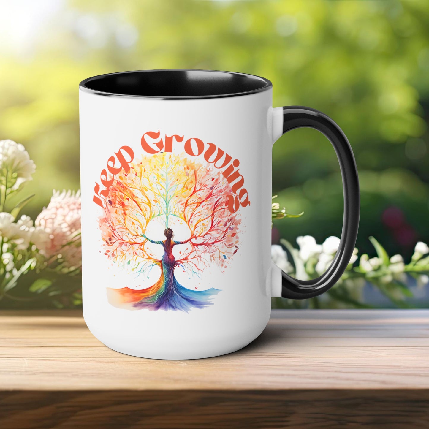 Keep Growing Yoga Coffee Mug, Cute Yoga Coffee Mug, Yoga lovers Coffee Mug, Yoga Instructor Gift, Gift For Yoga lover, Gift For Yogi.