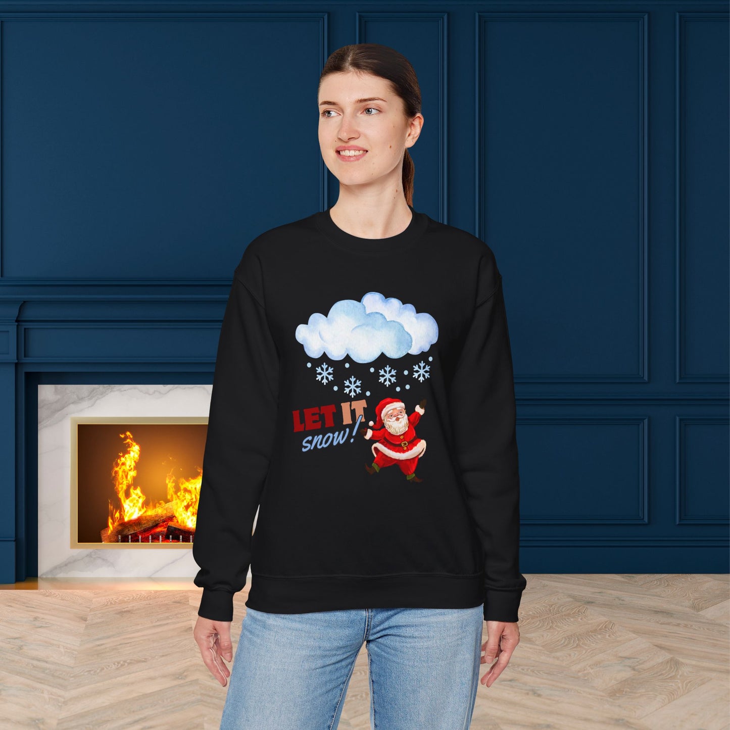 Let It Snow Christmas Sweatshirt - Unisex Heavy Blend, Merry Christmas, Festive, Christmas Gift, Crewneck, merry Christmas Sweatshirt, Christmas Sweatshirt  Christmas Gift, Festive Sweatshirt.