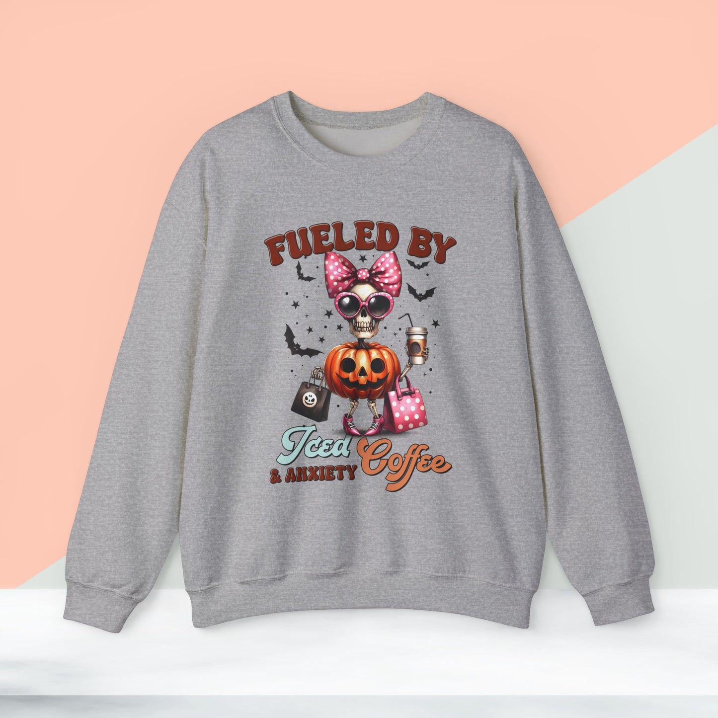 Halloween Sweatshirt, Happy Halloween Sweatshirt - Unisex Heavy Blend Crewneck, Halloween Sweatshirt, Cute Spooky Ghost sweatshirt.