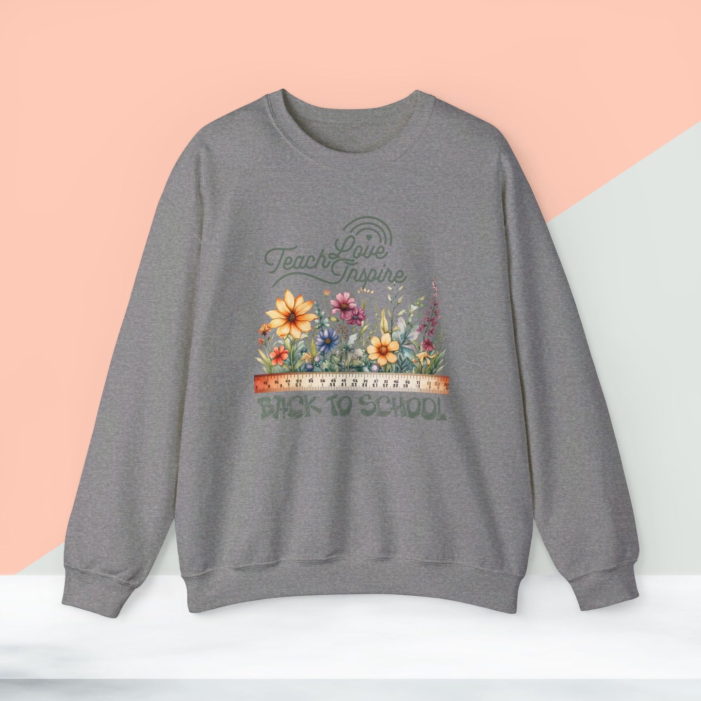 Back To school unisex heavy blend crewneck sweatshirt, We Love Teachers Sweatshirt,Teacher Back To school  Sweatshirt. First Day Vibes Sweatshirt.