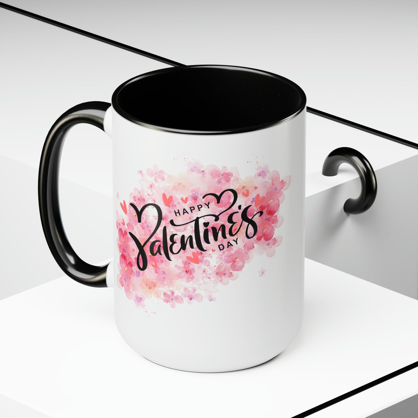 Happy valentines day Two-Tone Coffee Mugs, 15oz