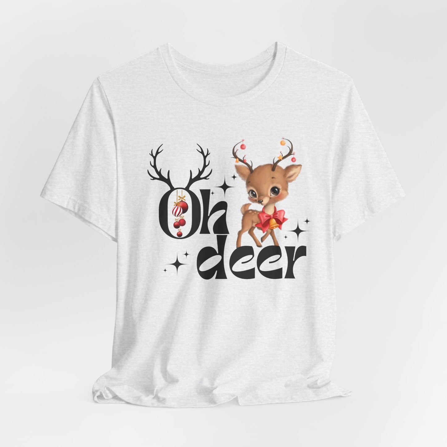 Oh Deer Unisex Tee, Christmas Shirt, Christmas Outfit, Merry Christmas T-shirt, Merry Christmas 2024 T-shirt, Christmas Gift, Family Holiday Outfit.