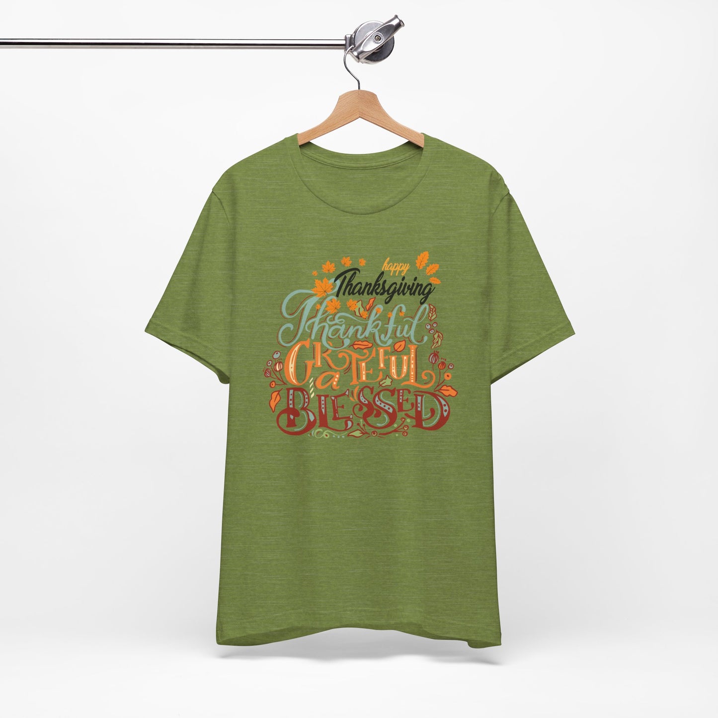 Thankful Grateful Blessed T-shirt, Happy Thanksgiving T-shirt, Happy thanksgiving 2024 T-shirt, Thanksgiving Gift,Turkey Shirt, Family Thanksgiving, Holiday Outfit.