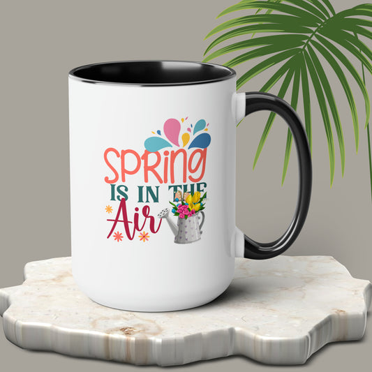 Spring Is In The Air two-Tone Coffee Mugs, 15oz
