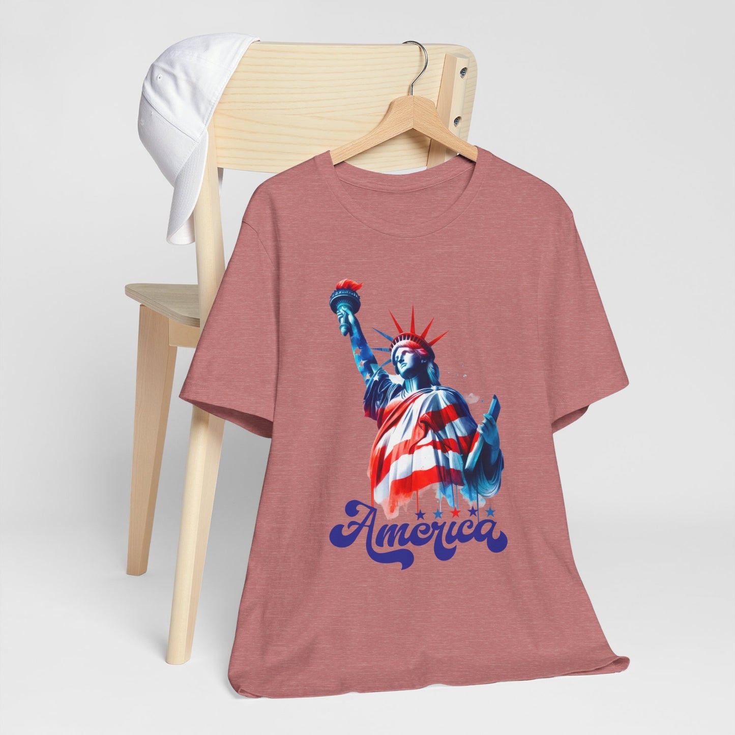 4th of July T-shirt, Sweet Land Of Liberty T-Shirt, Fourth of July unisex jersey short sleeve, America, Flag, Peace Love America. Proud To Be An American, Red White Blue.