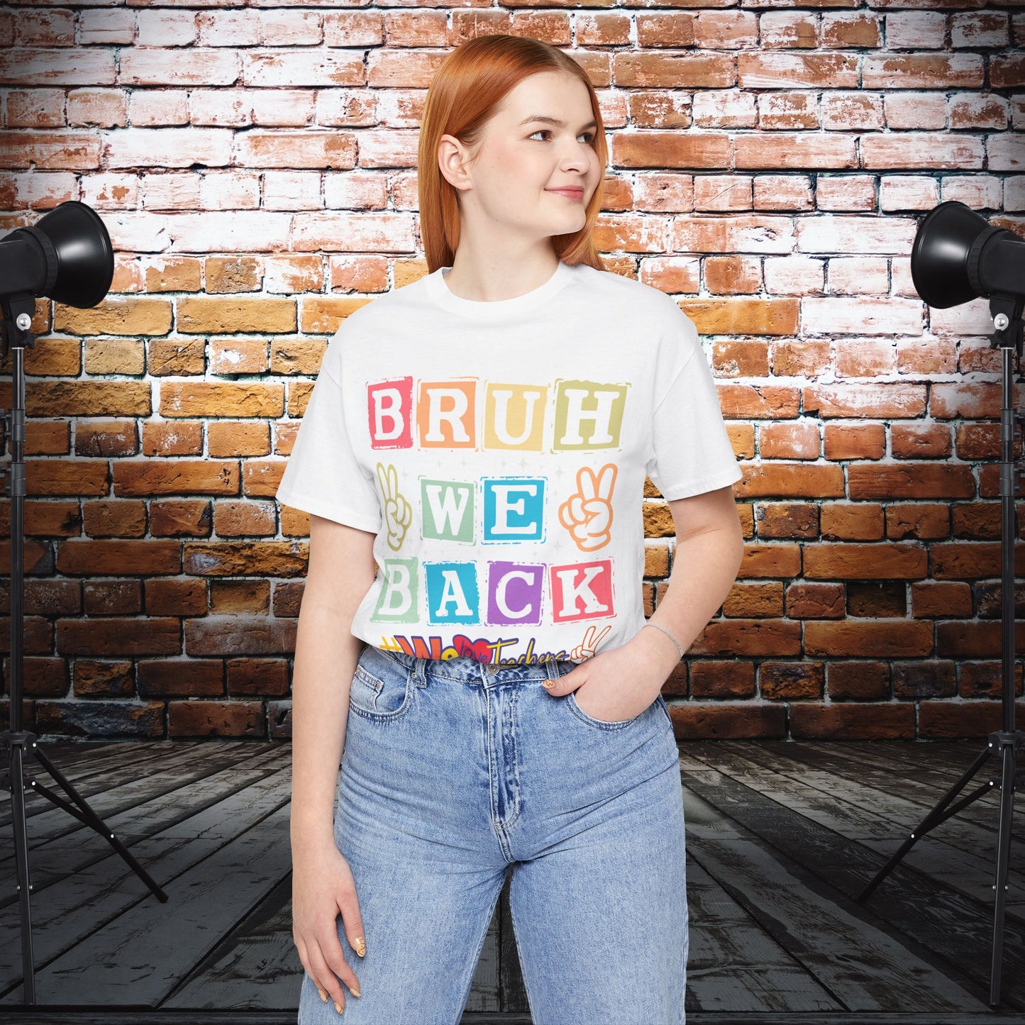 Bruh We Back T-Shirt, We Love Teachers T-Shirt, Back To School T-Shirt, Teach Love Inspire Teacher Shirt, Teacher Back To school unisex jersey short sleeve.First Day Vibes T-Shirt.