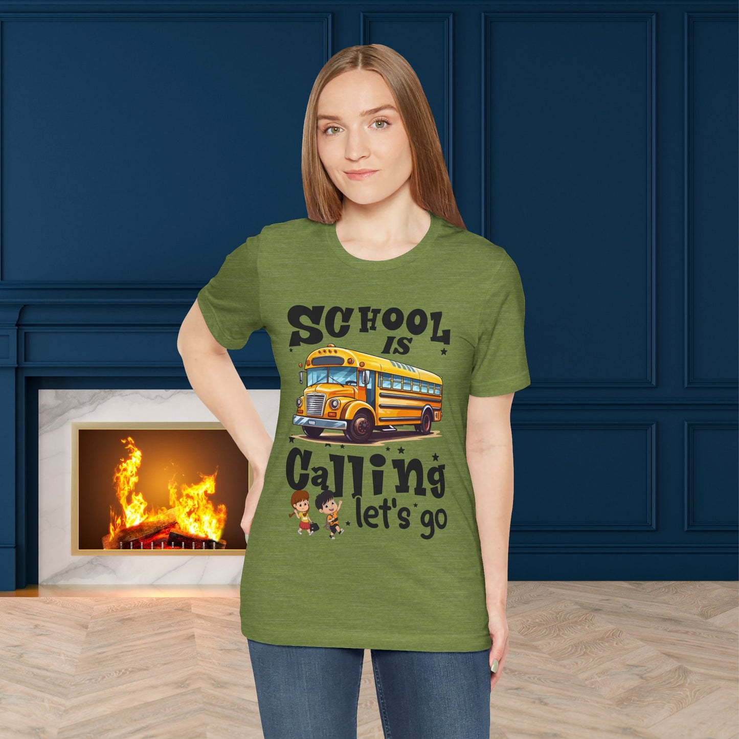 School Is calling T-shirt, First Day Of School T-Shirt, Teacher Back To school unisex jersey short sleeve.First Day Vibes T-Shirt.