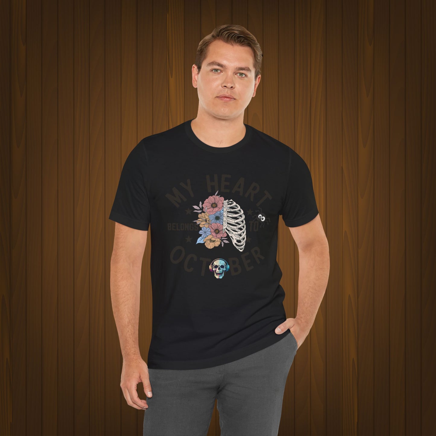 My Heart Belongs To October Halloween T-shirt, Happy Halloween T-shirt, Trick Or Treat T-shirt, Halloween T-shirt, Cool Halloween T-shirt, Spooky T-shirt,