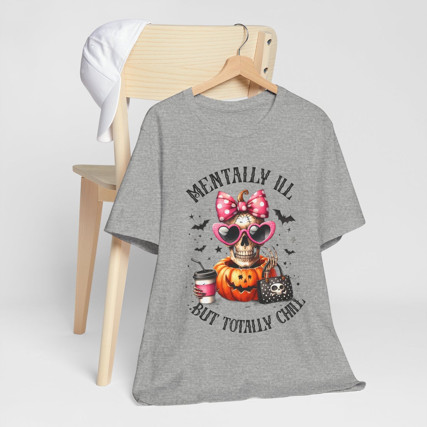 Mentally ill But Totally Chill Halloween T-shirt, Happy Halloween T-shirt, Trick Or Treat T-shirt, Halloween T-shirt, Cool Halloween T-shirt, Spooky T-shirt,