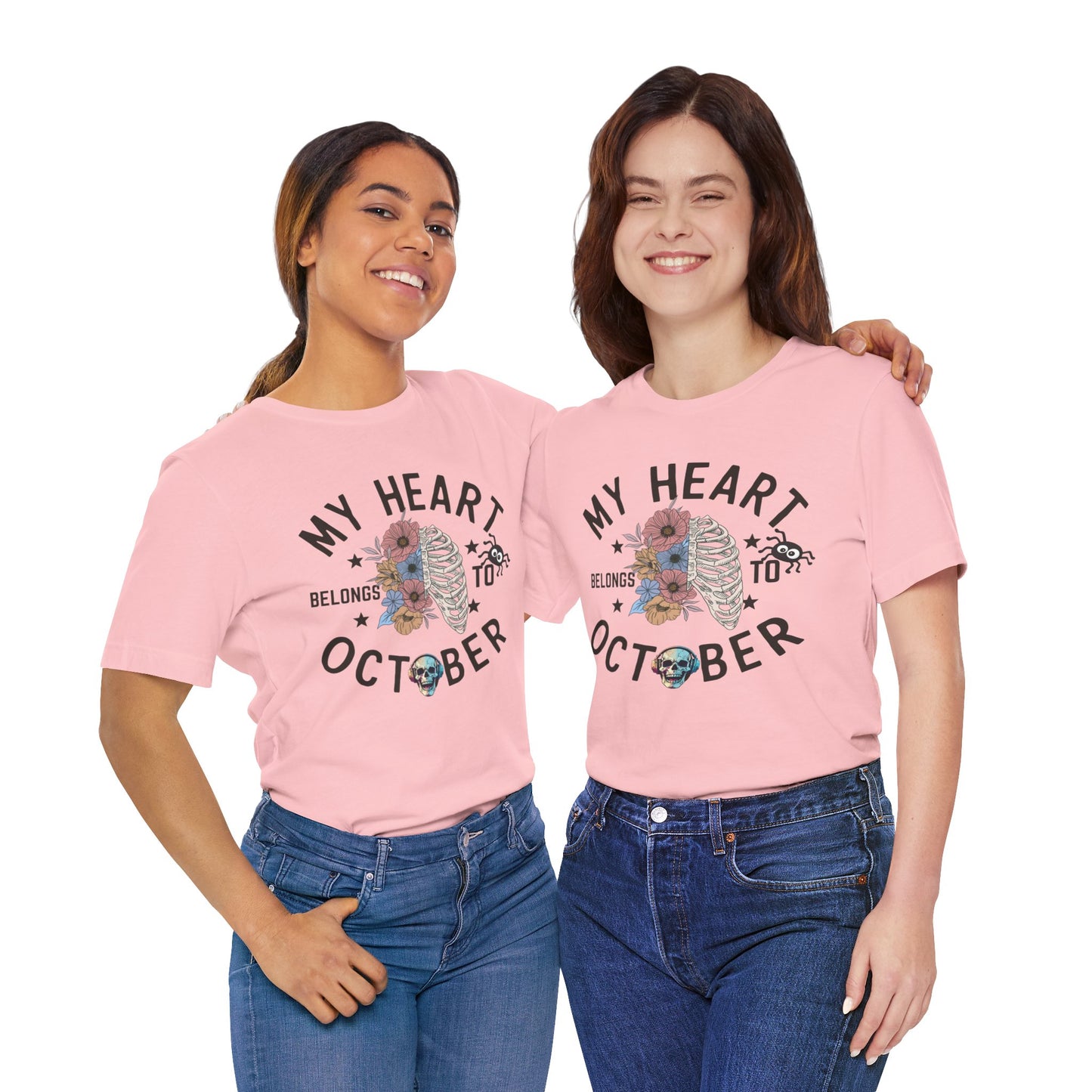 My Heart Belongs To October Halloween T-shirt, Happy Halloween T-shirt, Trick Or Treat T-shirt, Halloween T-shirt, Cool Halloween T-shirt, Spooky T-shirt,