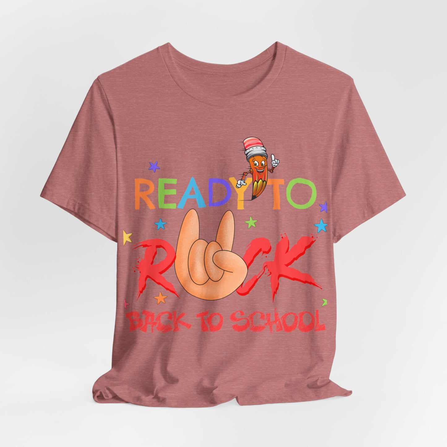 Ready To Rock T-Shirt, Back To School T-Shirt, Teach Love Inspire Teacher Shirt, Teacher Back To school unisex jersey short sleeve.First Day Vibes T-Shirt.
