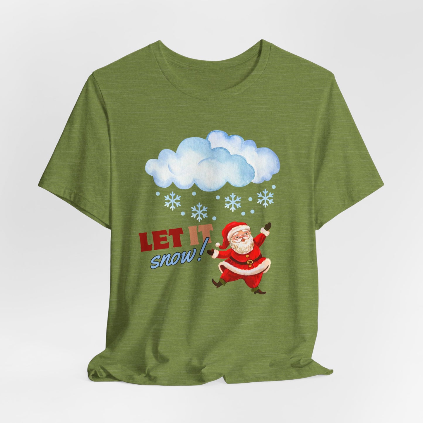 Let It Snow Unisex Tee, Christmas Shirt, Christmas Outfit, Merry Christmas T-shirt, Merry Christmas 2024 T-shirt, Christmas Gift, Family Holiday Outfit.