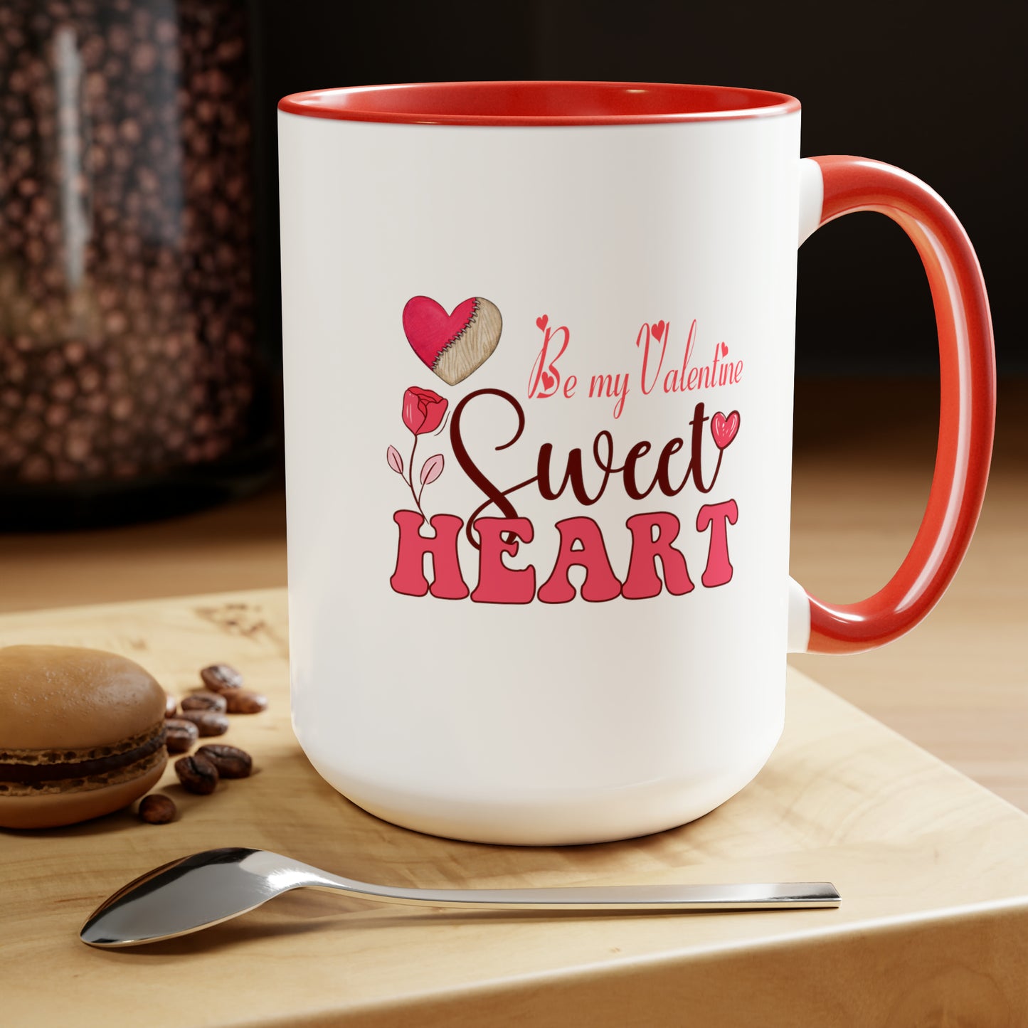 Happy valentines day Two-Tone Coffee Mugs, 15oz