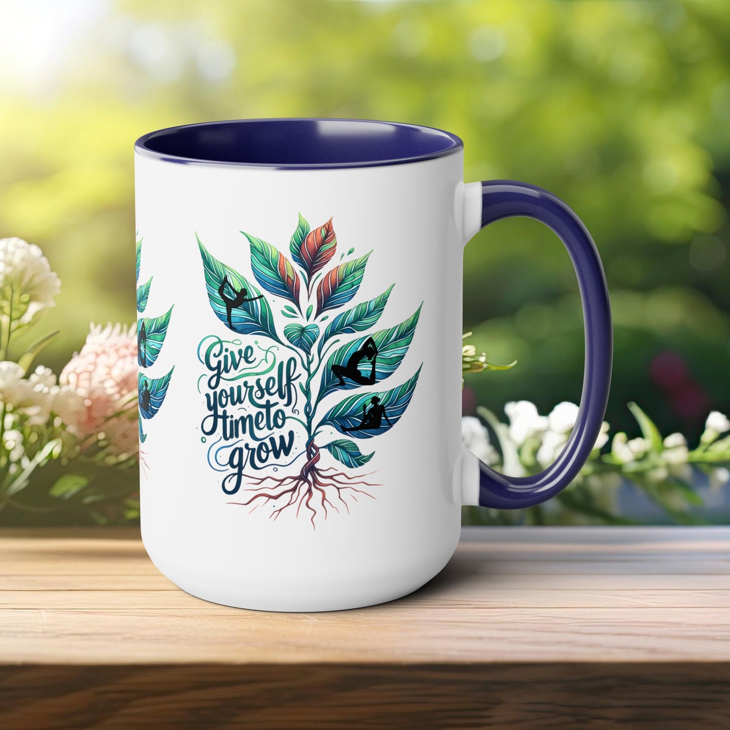 Give Yourself Time To Grow Yoga Coffee Mug, Cute Yoga Coffee Mug, Yoga lovers Coffee Mug, Yoga Instructor Gift, Gift For Yoga lover, Gift For Yogi.