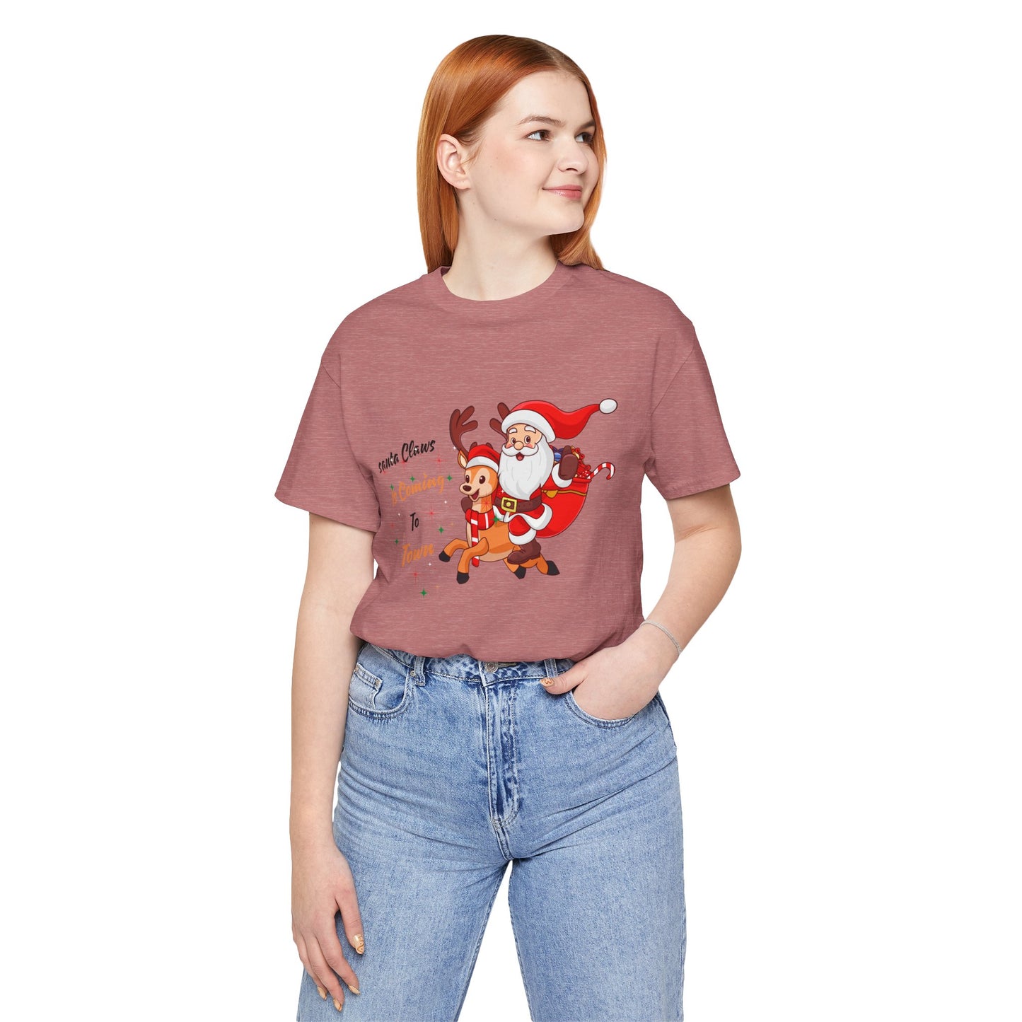 Santa Claws Is Coming To Town Christmas Unisex Tee, Christmas Shirt, Christmas Outfit, Merry Christmas T-shirt, Merry Christmas 2024 T-shirt, Christmas Gift, Family Holiday Outfit.