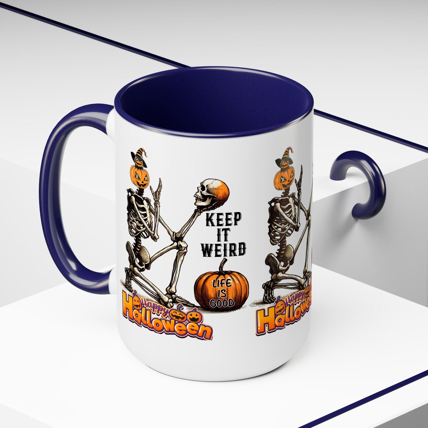 Keep It Weird Halloween Coffee Mug, Beware Halloween Coffee Mug, Trick or Treat Halloween Coffee Mug, Cute Skeleton Coffee Mug, Spooky Season Halloween Coffee Mug.