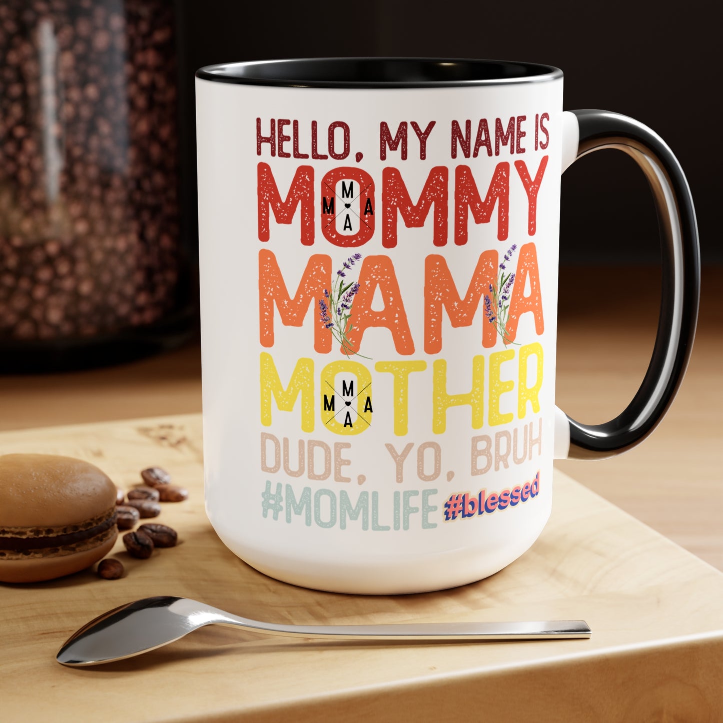 Happy Mother's dayTow-Tone Coffee Mug.15oz, Gift for mom, Mama's Coffee Mug