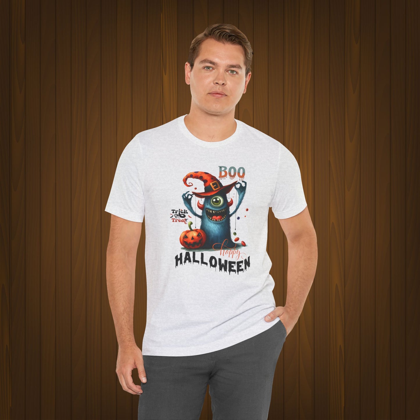 Boo Happy Halloween T-shirt, Happy Halloween T-shirt, Trick Or Treat T-shirt, Halloween T-shirt, Cool Halloween T-shirt, Spooky T-shirt,