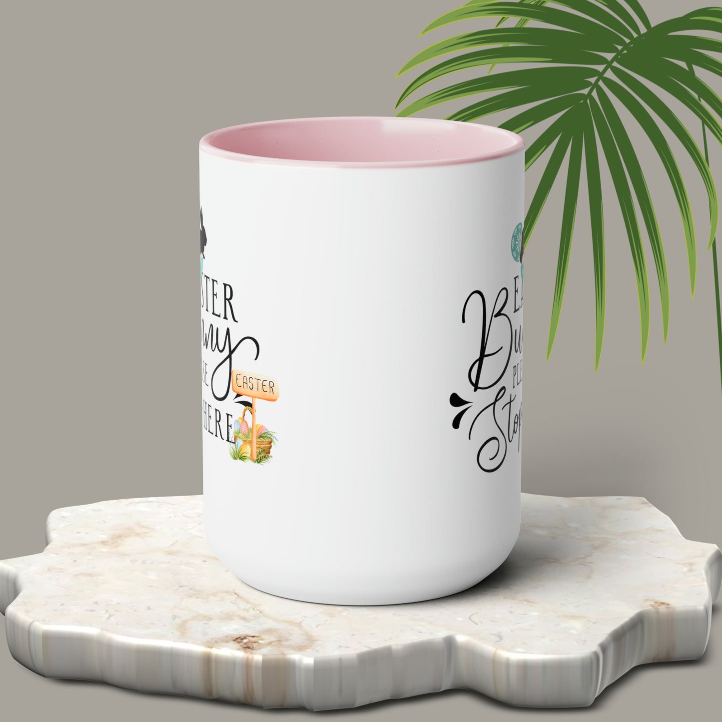 Happy Easter Two-Tone Coffee Mugs, 15oz