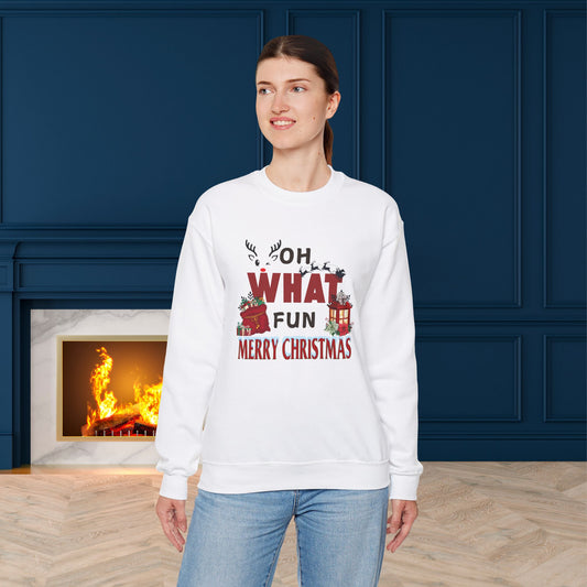 Oh What fun Christmas Sweatshirt - Unisex Heavy Blend, Merry Christmas, Festive, Christmas Gift, Crewneck, merry Christmas Sweatshirt, Christmas Sweatshirt  Christmas Gift, Festive Sweatshirt.