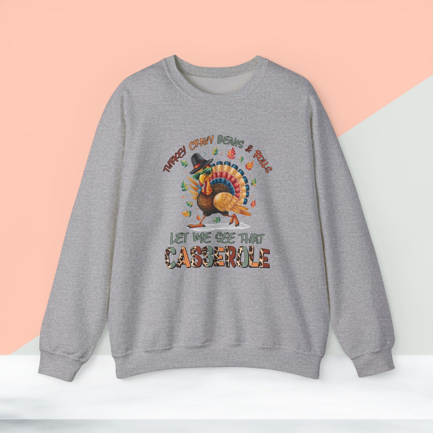 Turkey Sweatshirt, HappyThanksgiving Day Sweatshirt - Unisex Heavy Blend, Happy Thanksgiving2024 Sweatshirt, Thanksgiving Gift, Festive Sweatshirt.