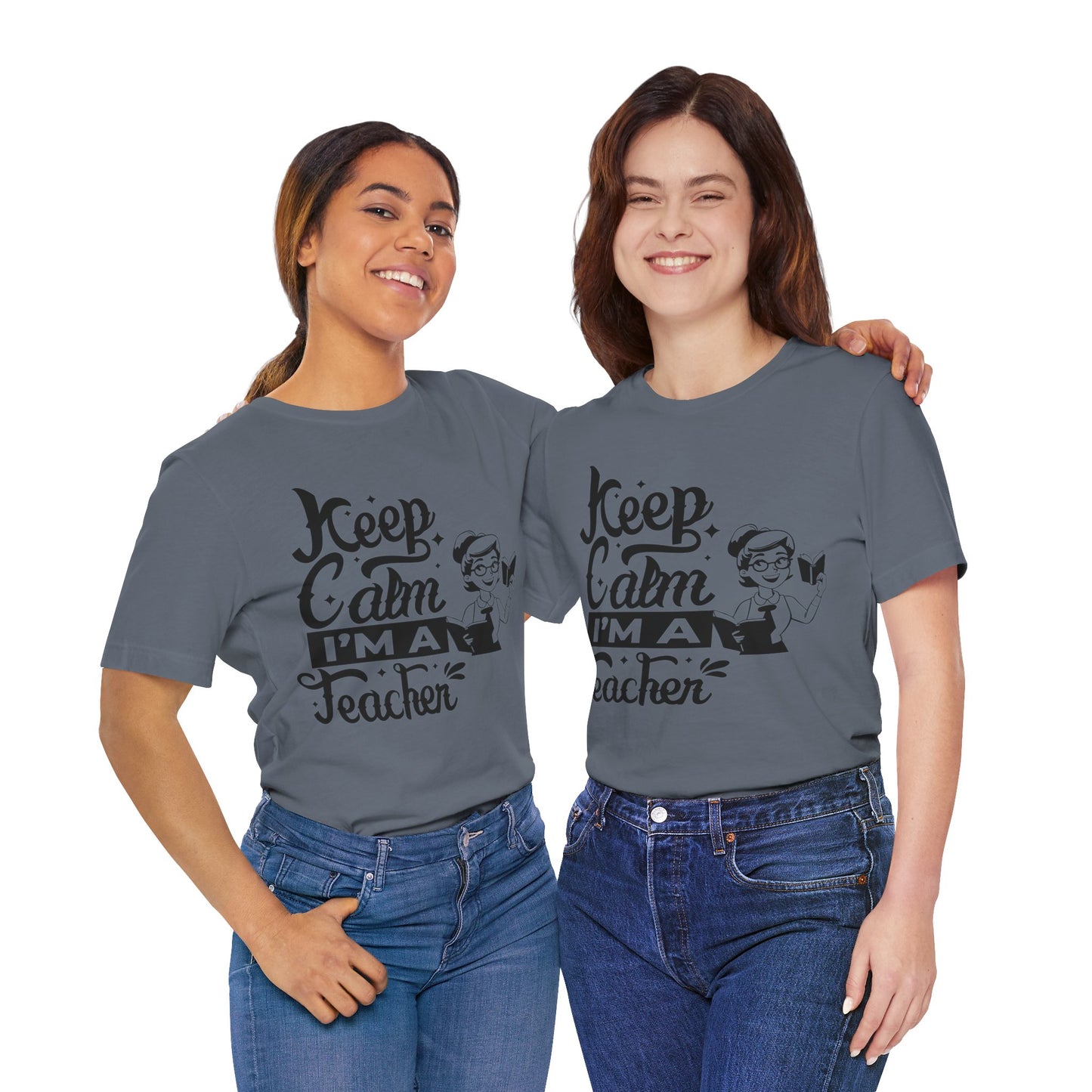 Keep Calm I Am A Teacher T-Shirt, Back To School T-Shirt, Teach Love Inspire Teacher Shirt, Teacher Back To school unisex jersey short sleeve.First Day Vibes T-Shirt.