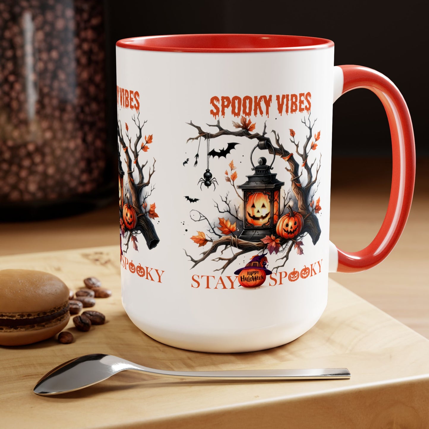 Spooky Vibes Halloween Coffee Mug,  Stay Spooky Halloween Coffee Mug, Trick or Treat Halloween Coffee Mug, Cute Skeleton Coffee Mug, Spooky Season Halloween Coffee Mug.