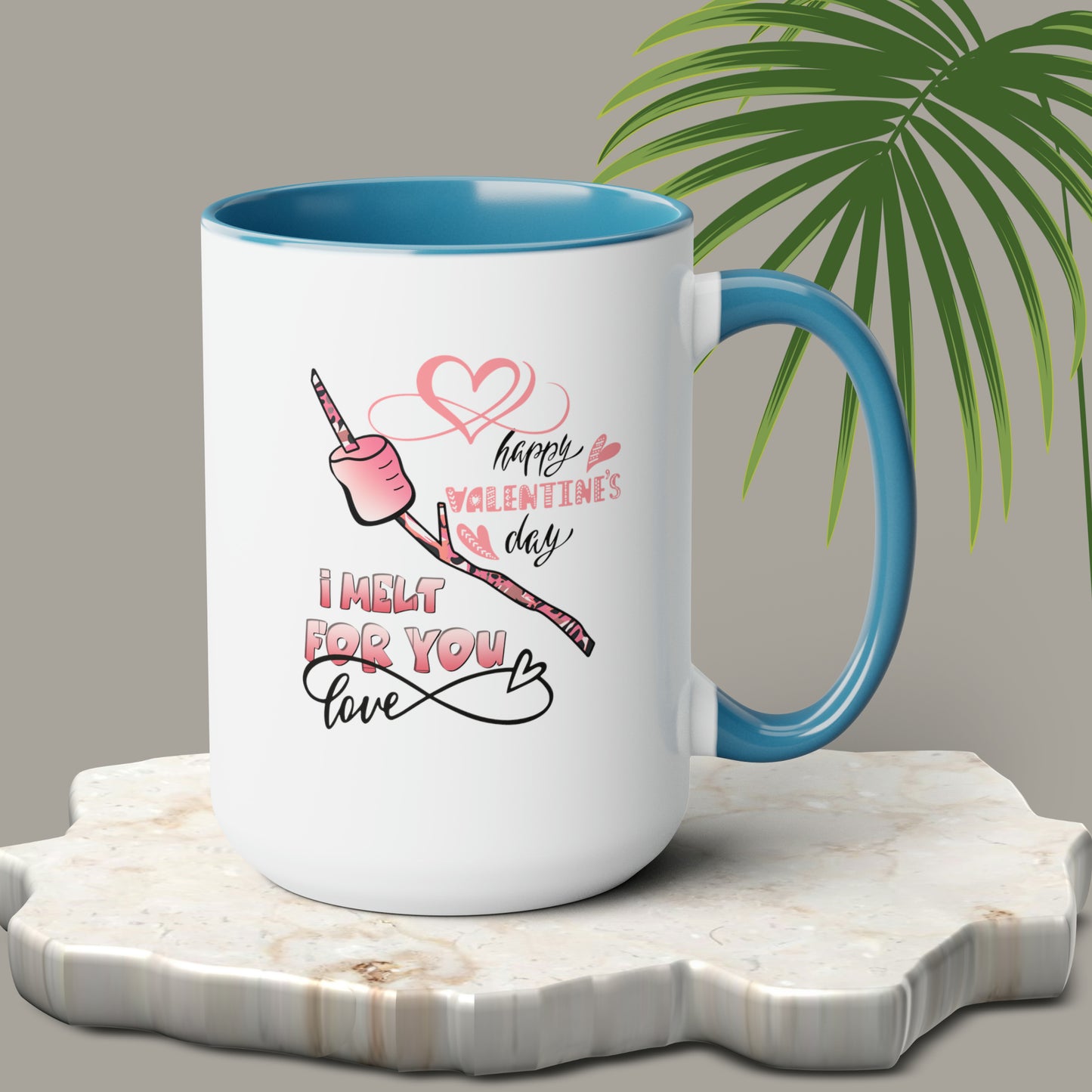 Happy valentines day Two-Tone Coffee Mugs, 15oz