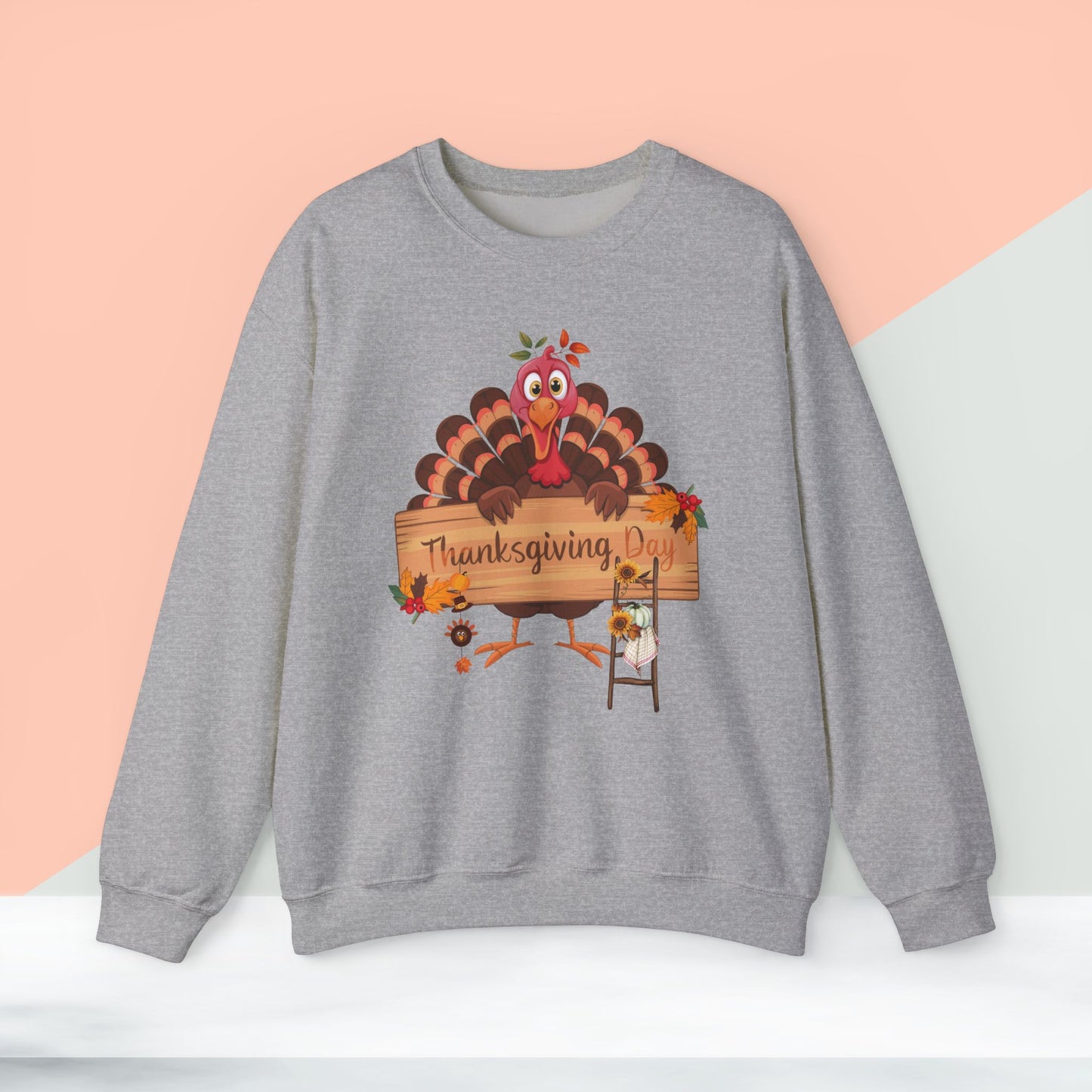 Thanksgiving Day Sweatshirt - Unisex Heavy Blend, Happy Thanksgiving2024 Sweatshirt, Thanksgiving Gift, Festive Sweatshirt.