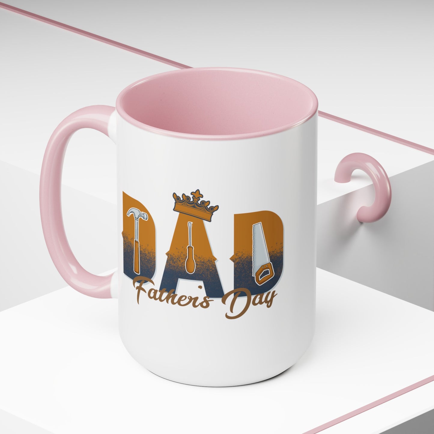 Happy father's dayTow-Tone Coffee Mug.15oz, Gift for Dad, Daddy's Coffee Mug