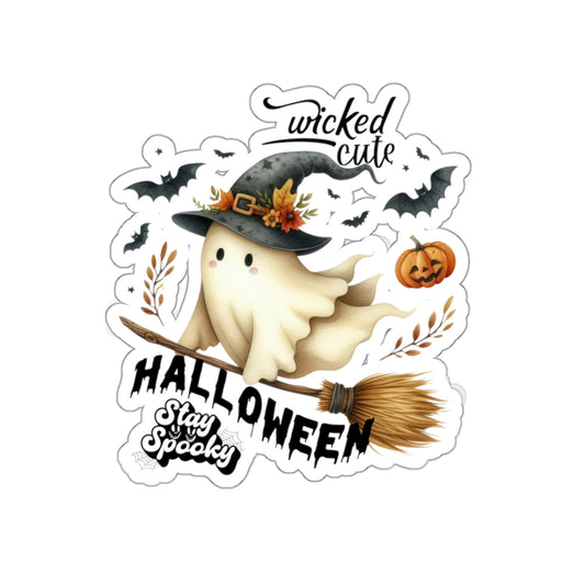 Stay Spooky Happy Halloween Kiss-Cut Stickers, Happy Halloween Kiss-Cut Stickers, Spooky Season Kiss-Cut Stickers, Trick Or Treat Halloween Kiss-Cut Stickers.